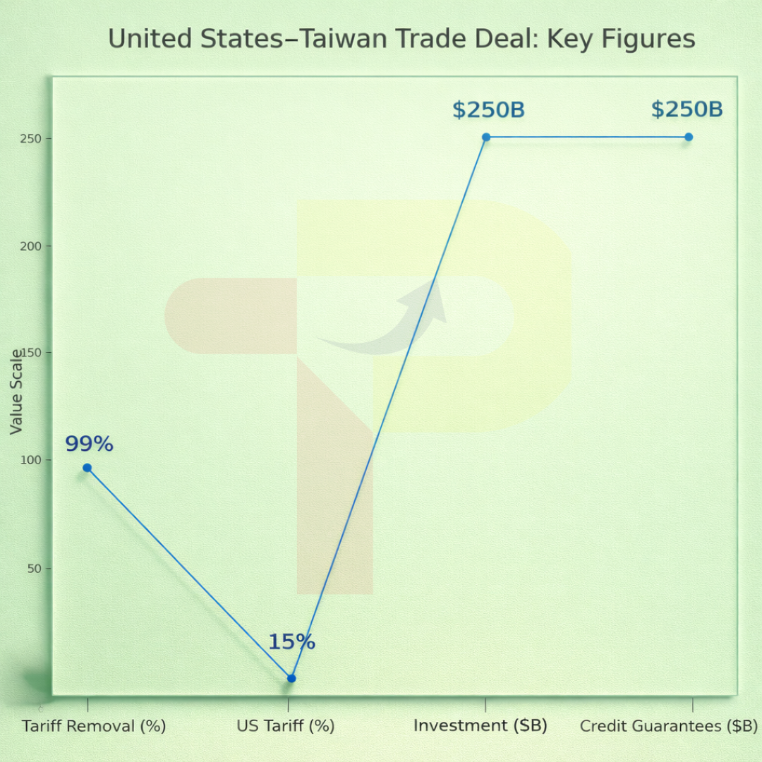 US: Taiwan to Cut 99% Tariffs, Invest $250 Billion Under New Trade Deal
