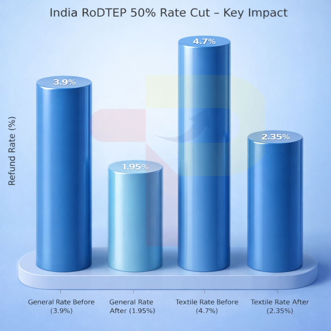 India Slashes RoDTEP Export Benefits by 50%
