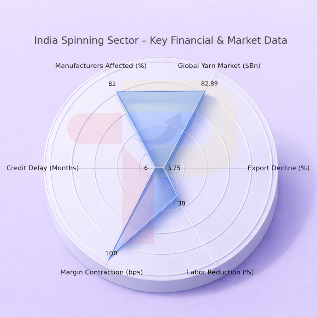 India's Spinning Hubs Face Liquidity Crunch Amid 3.75% Export Decline