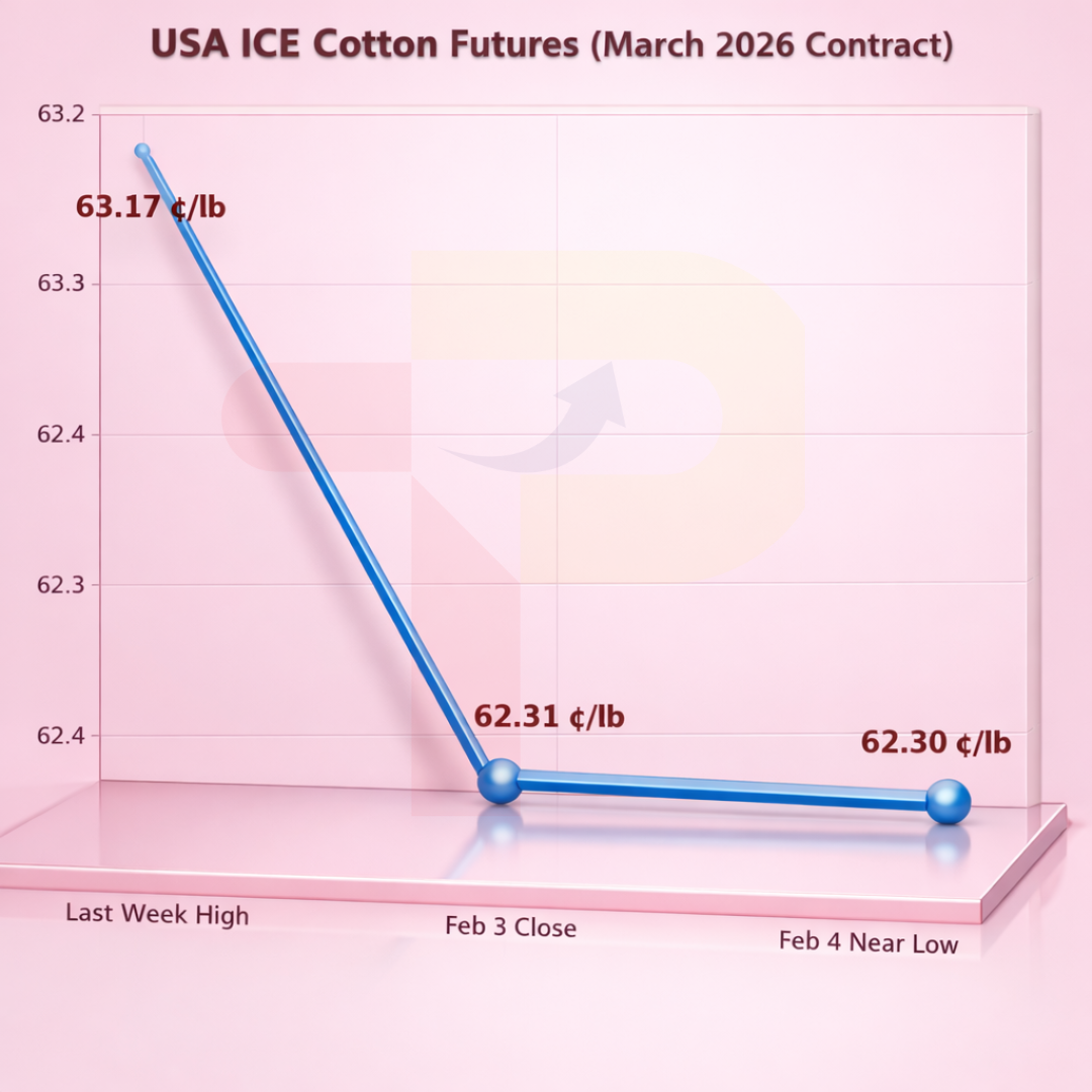 USA: ICE Cotton Prices Stay Under Pressure, Consolidate Near 62-63 cents/lb