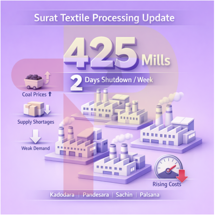 Surat Textile Processing Units to Shut Two Days a Week