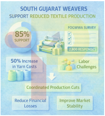 India's Gujarat Weavers Push for Production Reduction as Yarn Prices Surge 50%