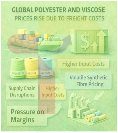 Global Polyester and Viscose Prices Rise Due to Freight Costs